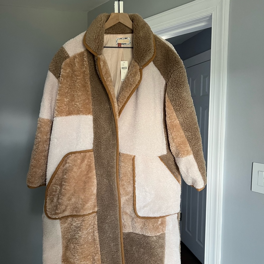 Pilcro Color-block Sherpa Coat